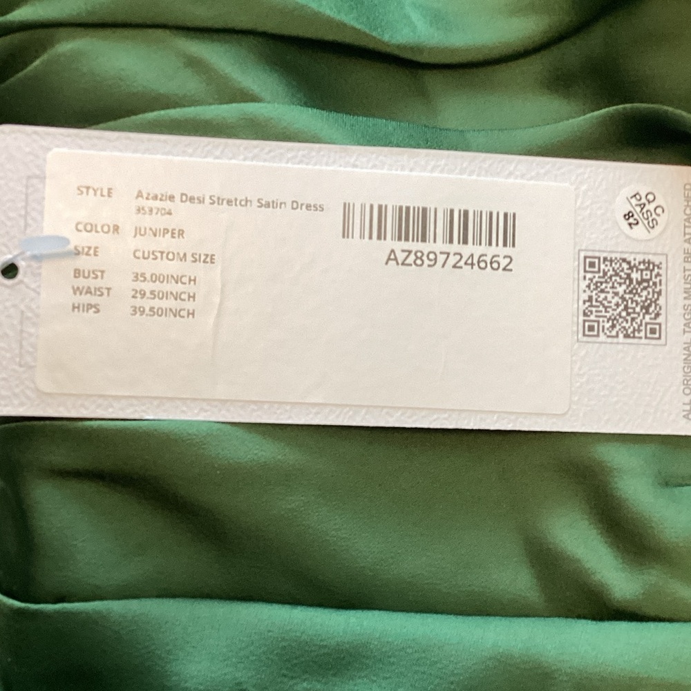 Azazie Desi Forest Green Maxi Dress M NWT - Picture 4 of 11